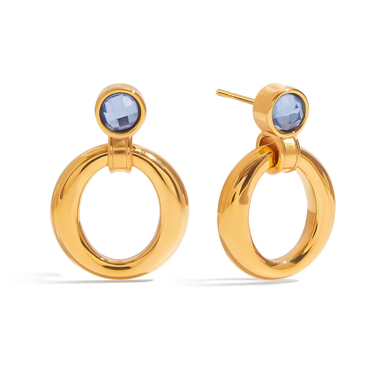 Blue gate earrings