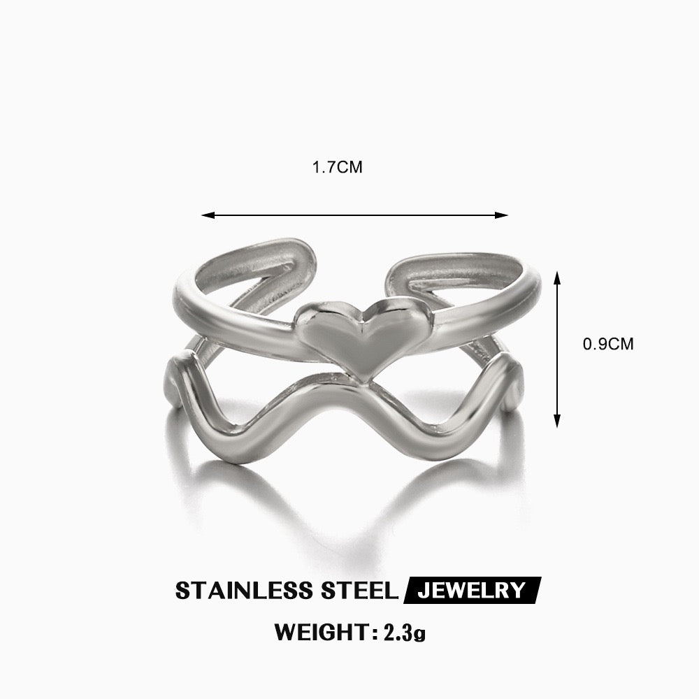 Layer heart rings
