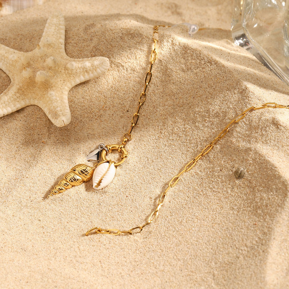Sea snails shell necklace