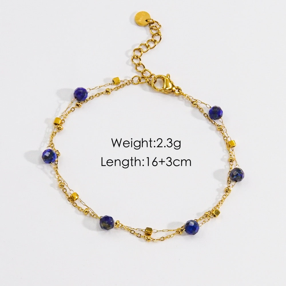 Layer beads natural stone bracelets