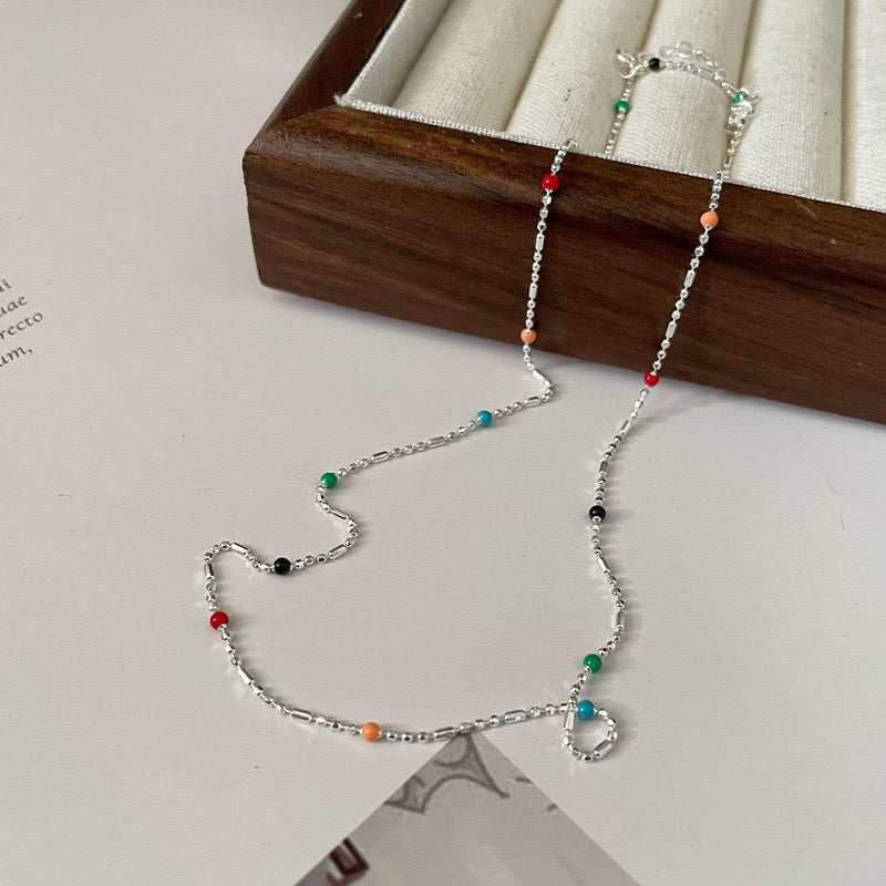 Kola Sterling silver rainbow necklace