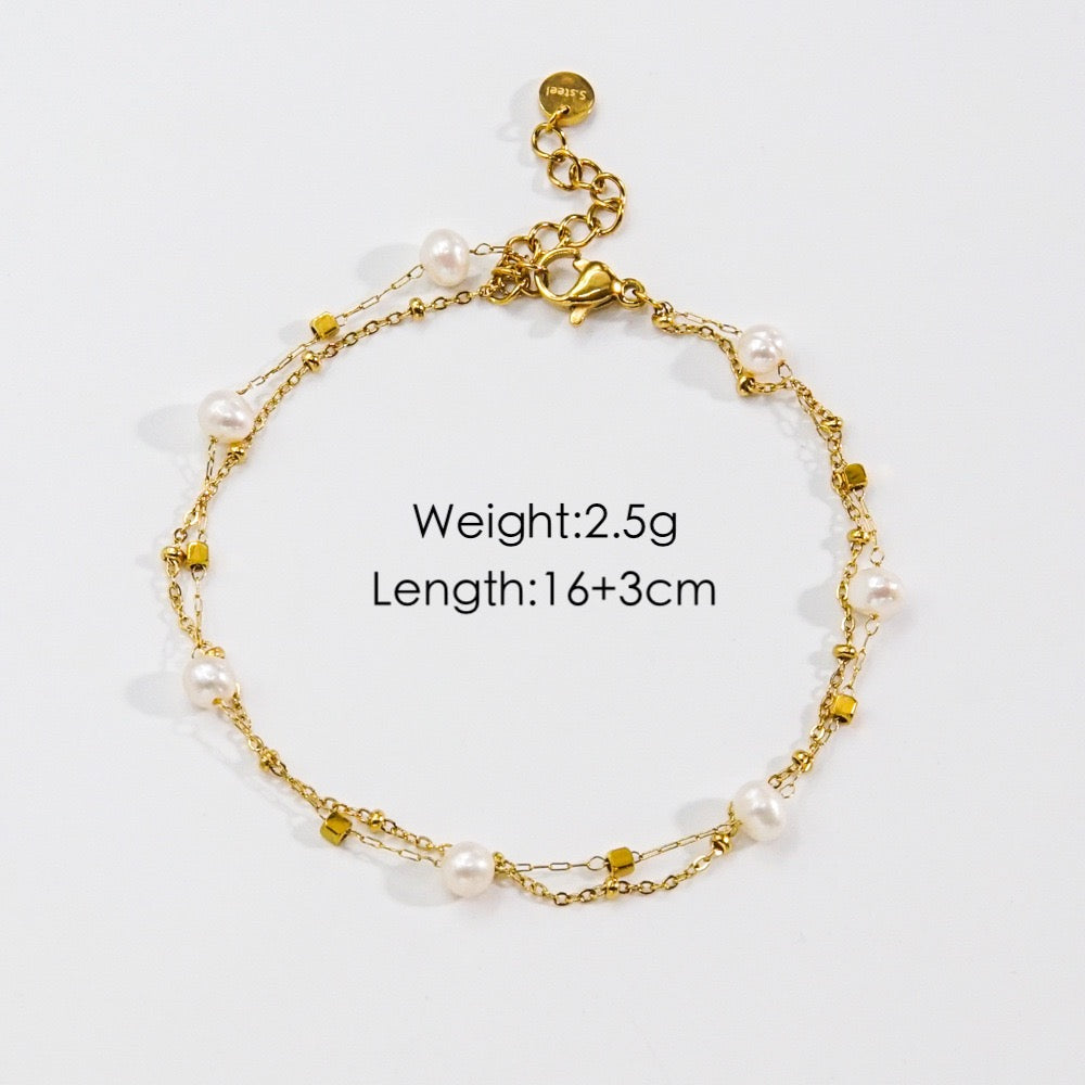 Layer beads natural stone bracelets