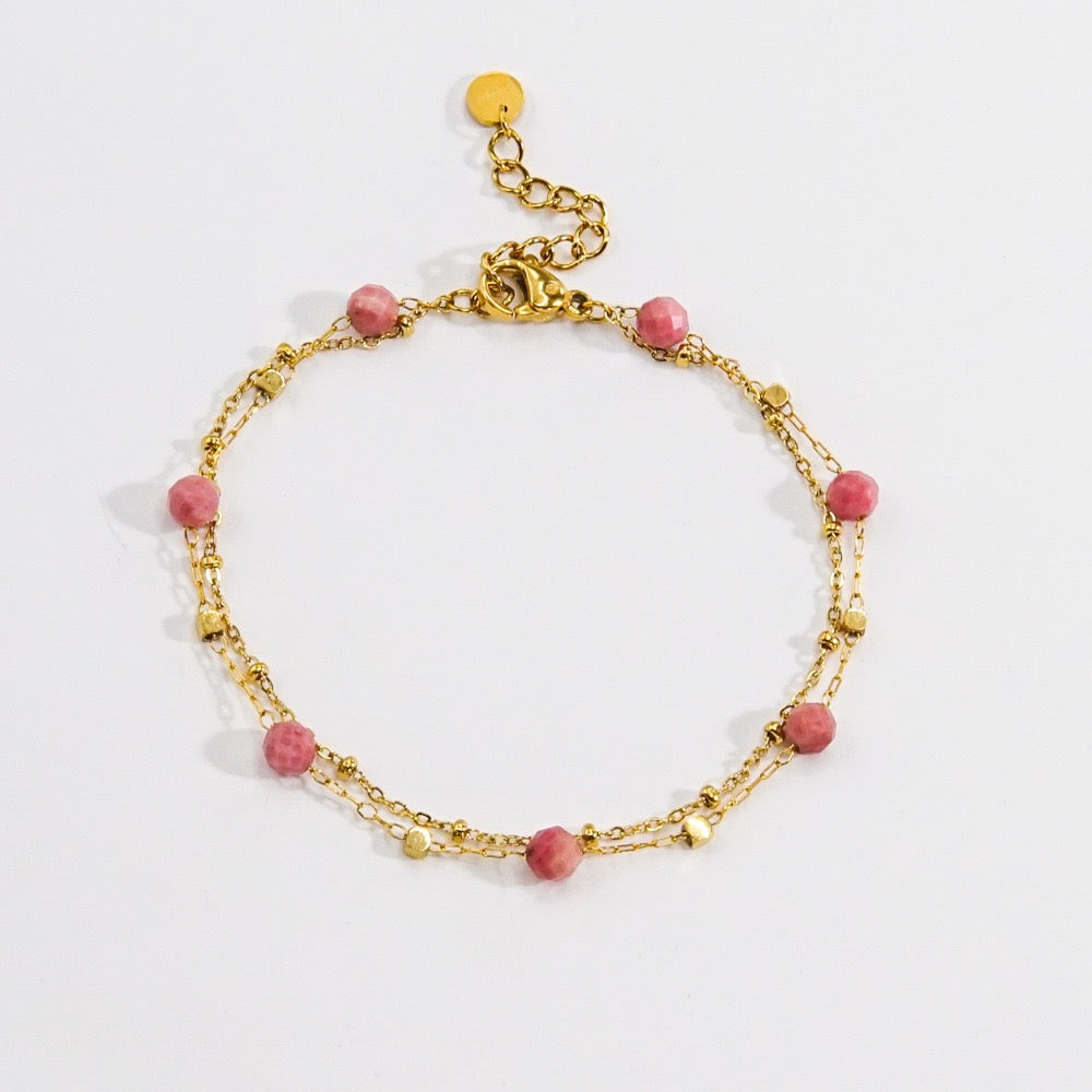 Layer beads natural stone bracelets