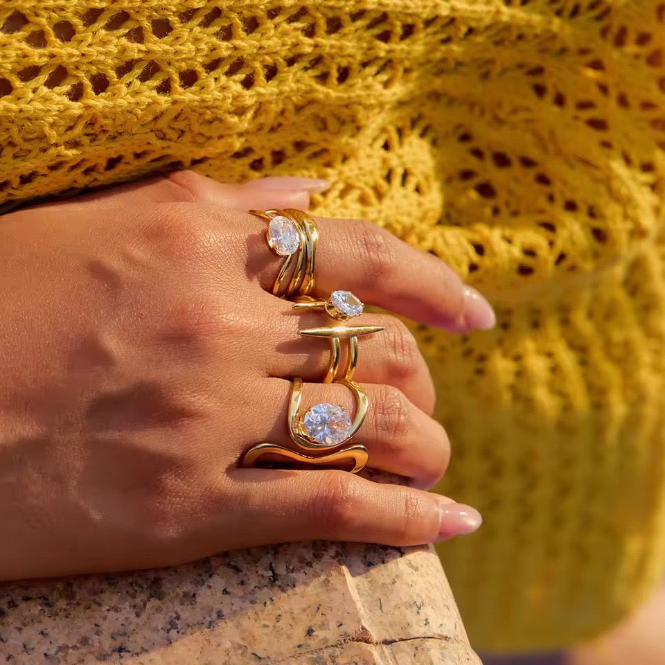 Stone rings collection