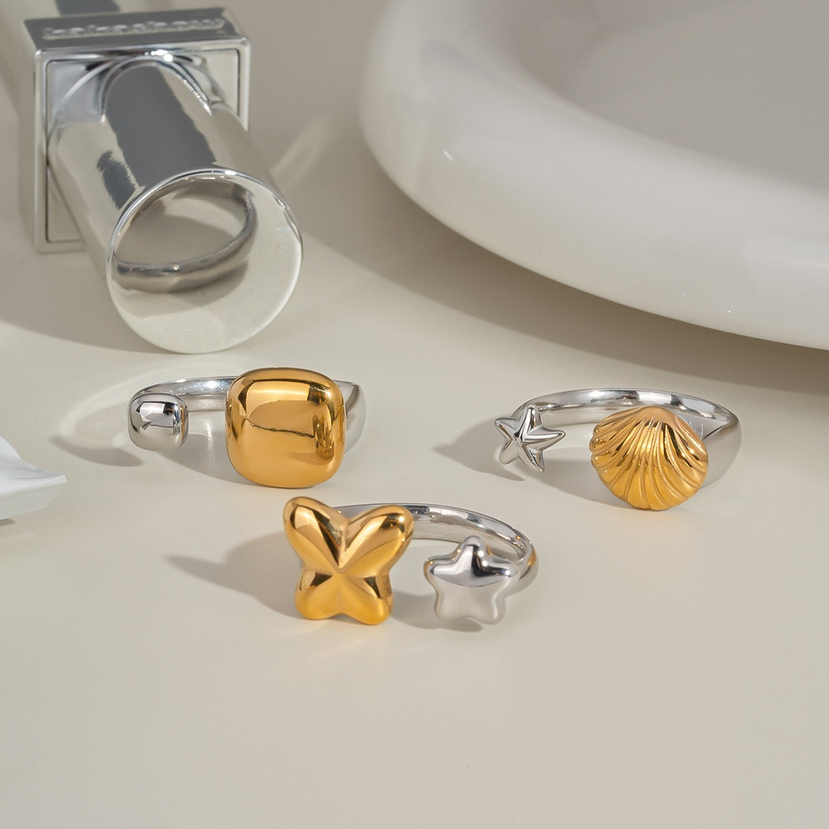 Two tones mix rings