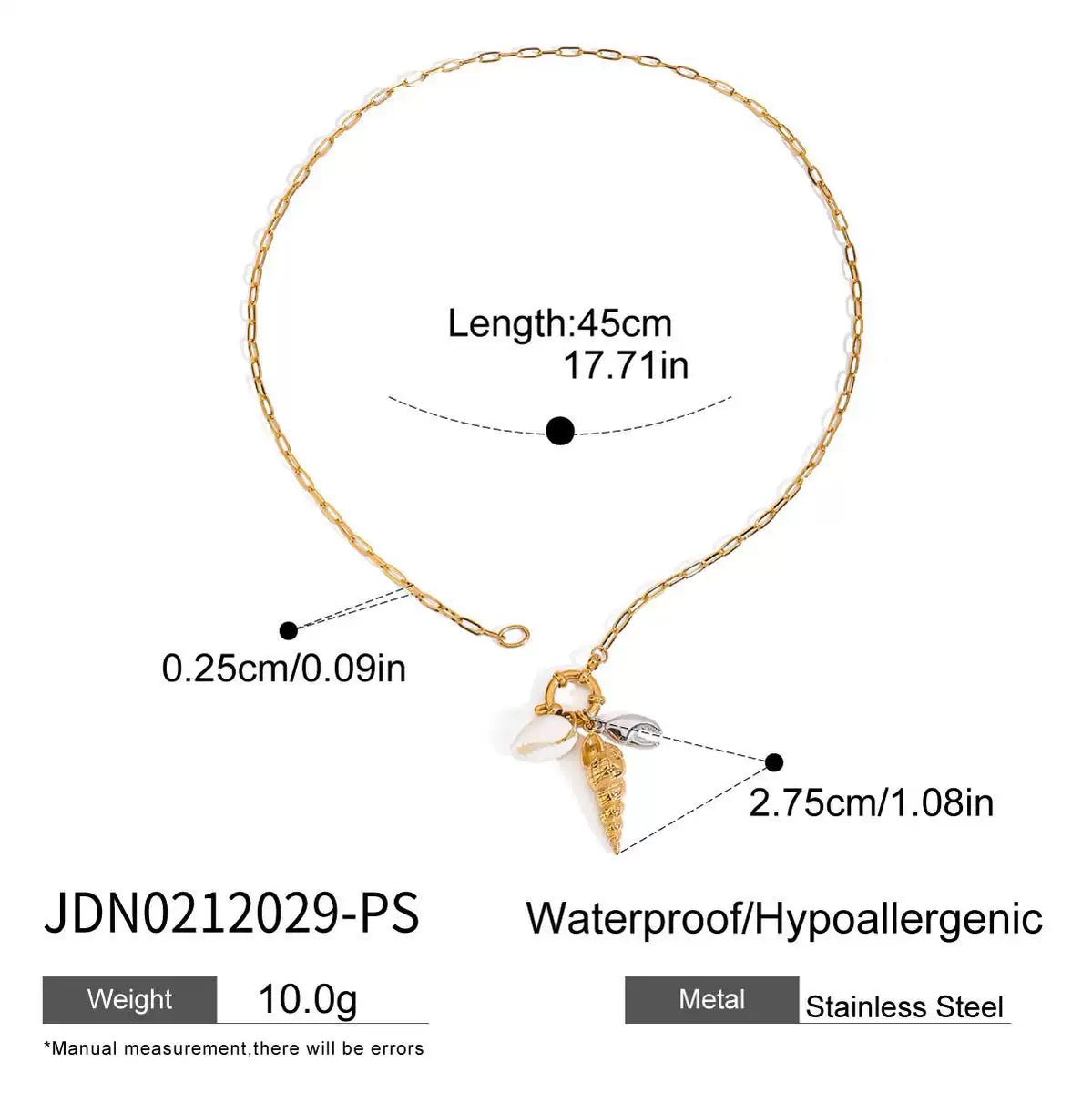 Sea snails shell necklace