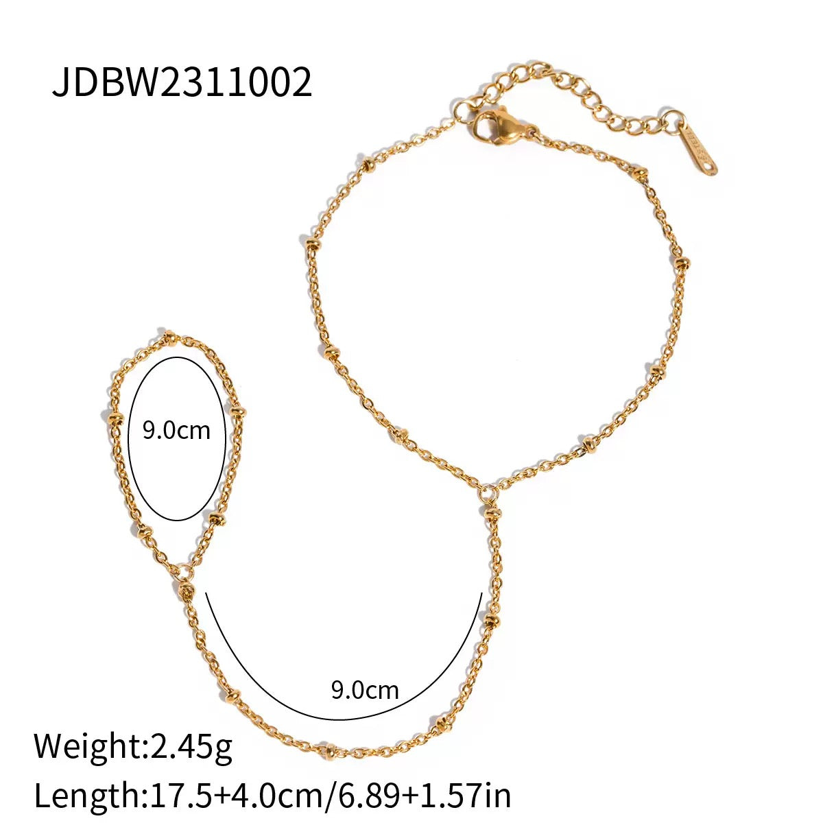Classic beady hand chain