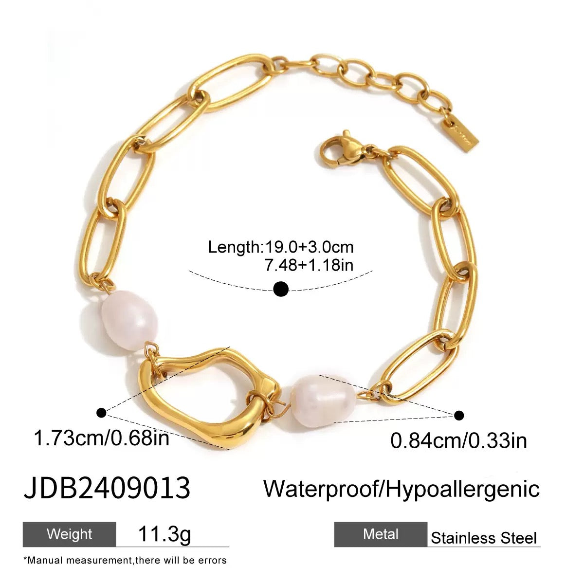 Freshwater pearls chain set
