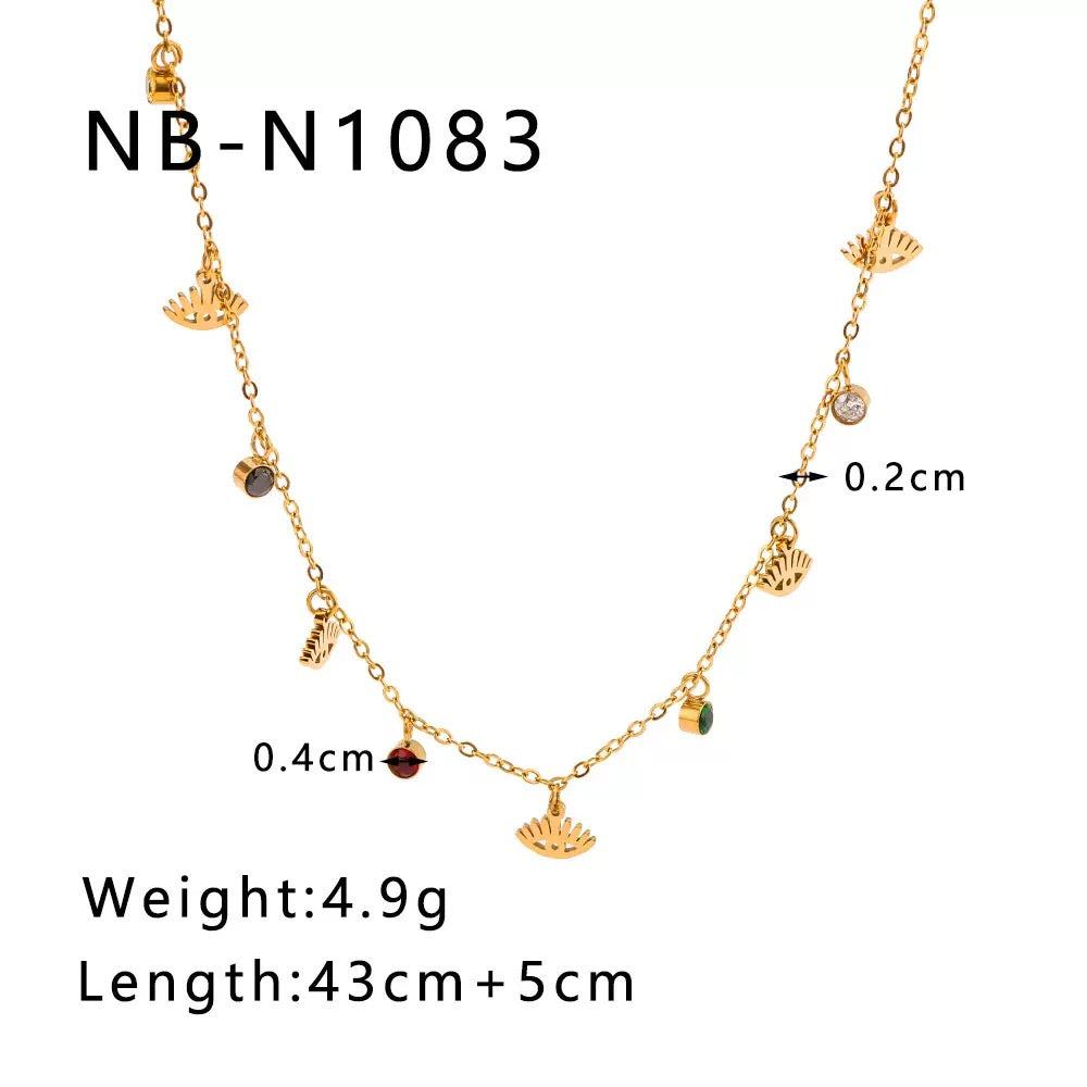 Eyes charm necklace
