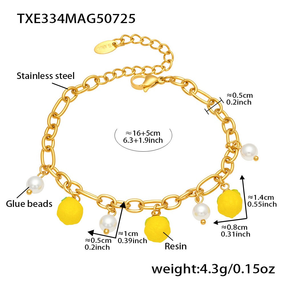Lemon charm set