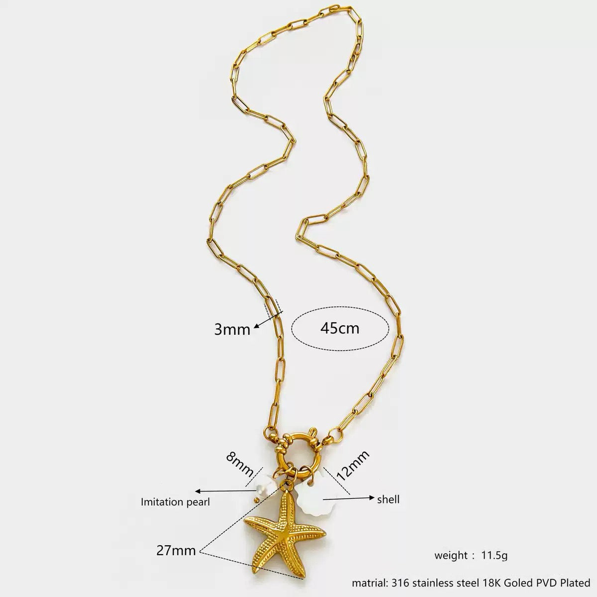 White starfish set