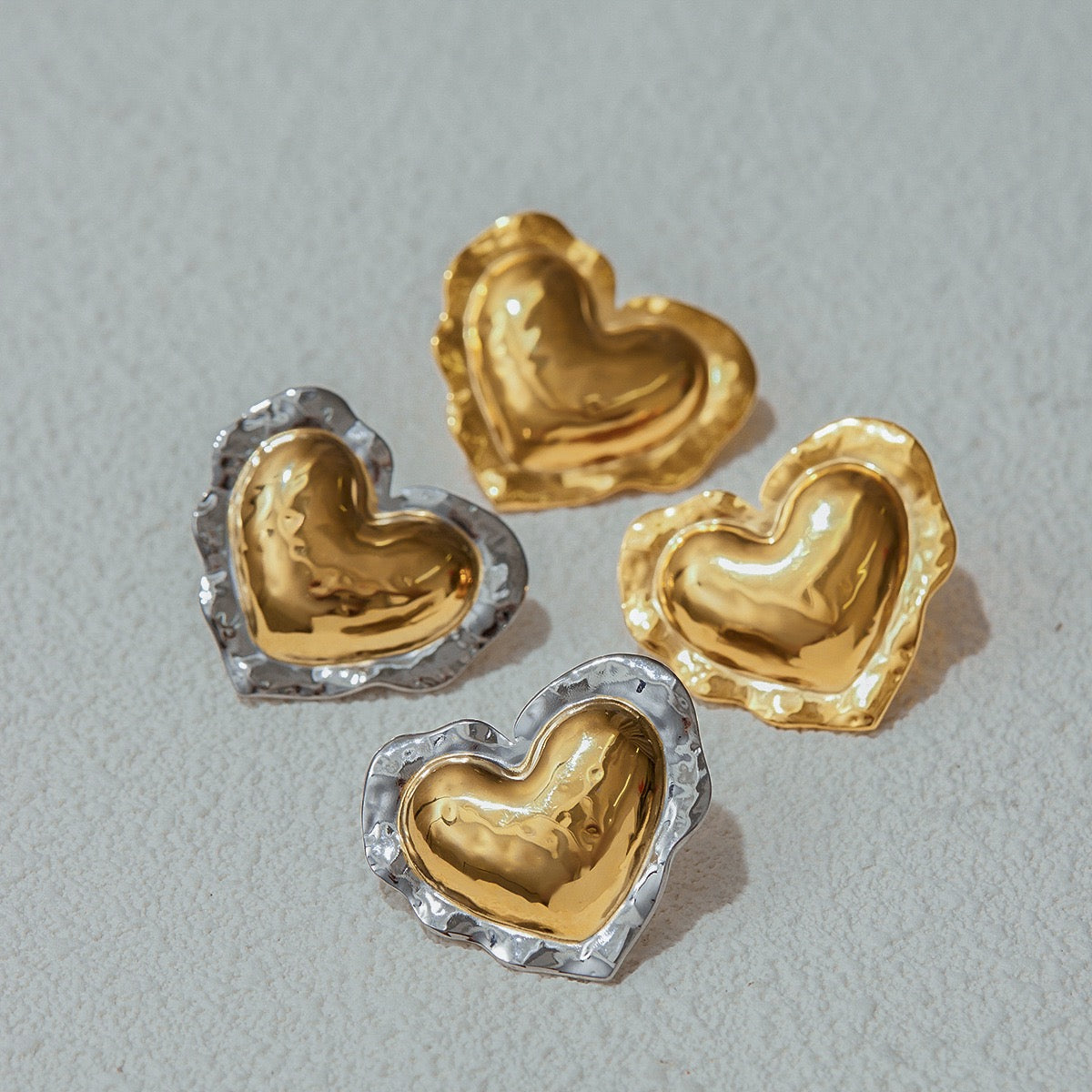Lace heart earrings
