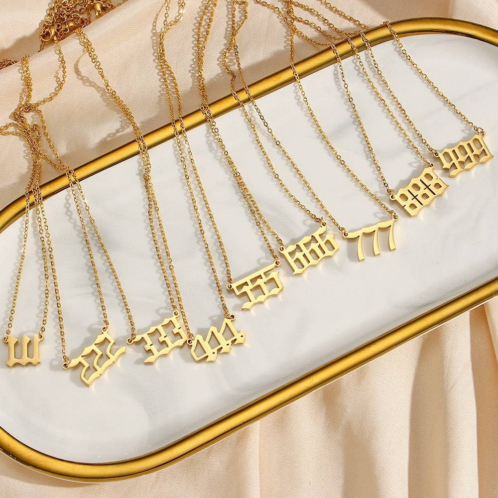 Angel's number necklace