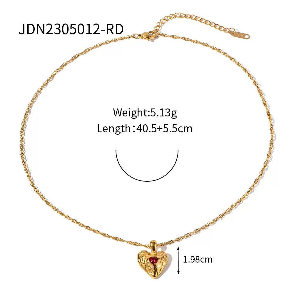 Red heart necklace