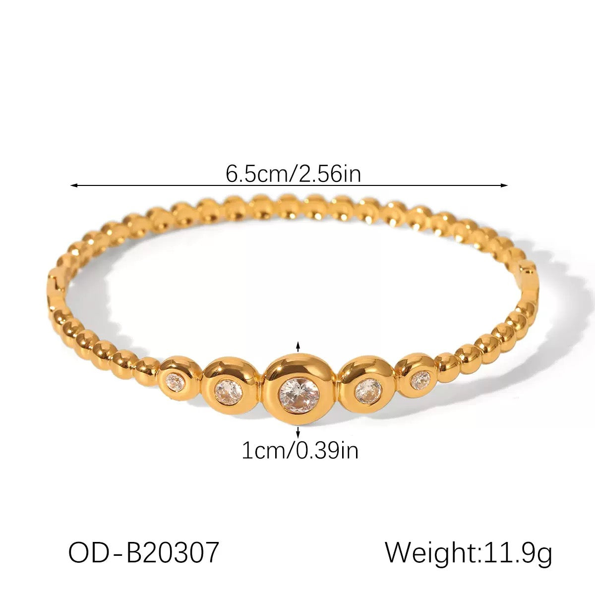 Round stars bangle