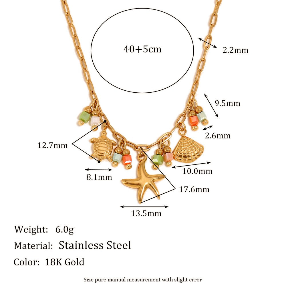 My fantastic summer starfish charm necklace