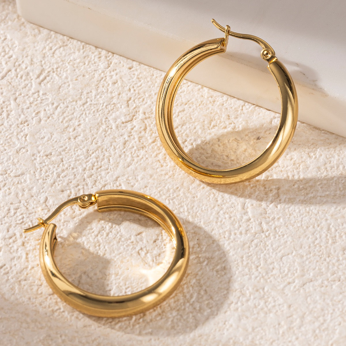 Classic gold hoops