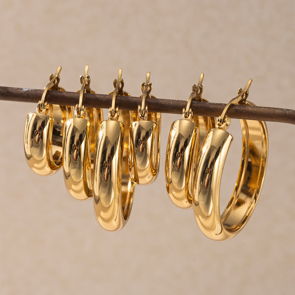 Classic gold hoops