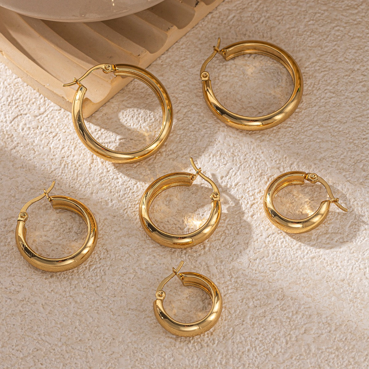 Classic gold hoops