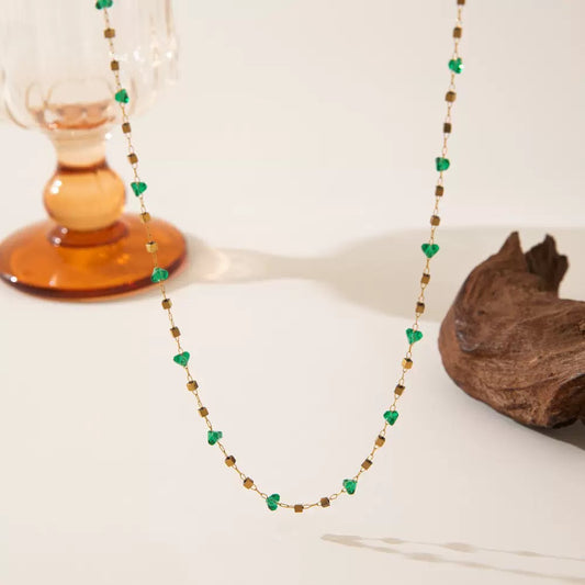 Victor Green beady necklace