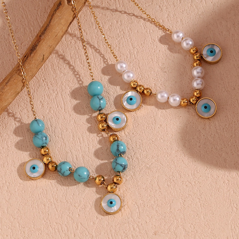 Edith Evil eyes necklace