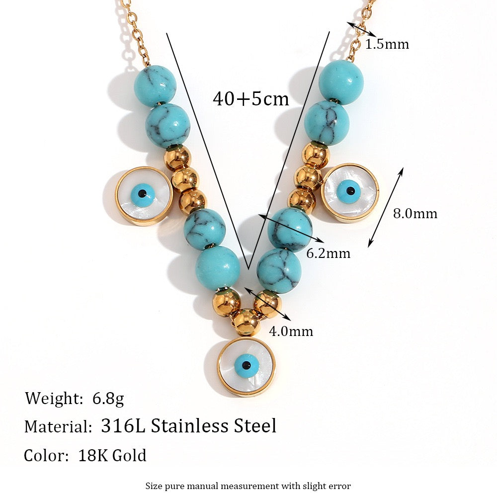 Edith Evil eyes necklace