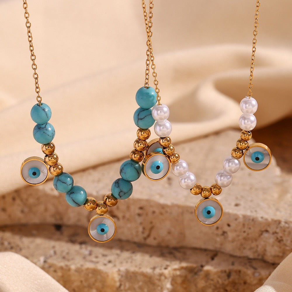 Edith Evil eyes necklace