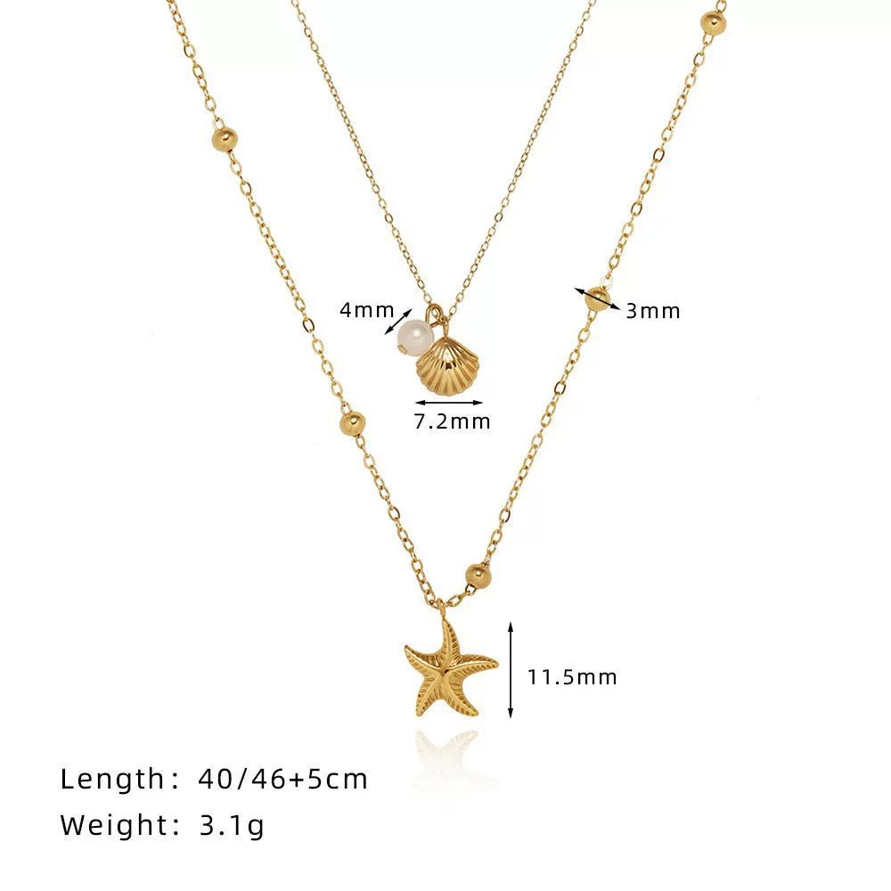 Kappa Beach side double layer necklace