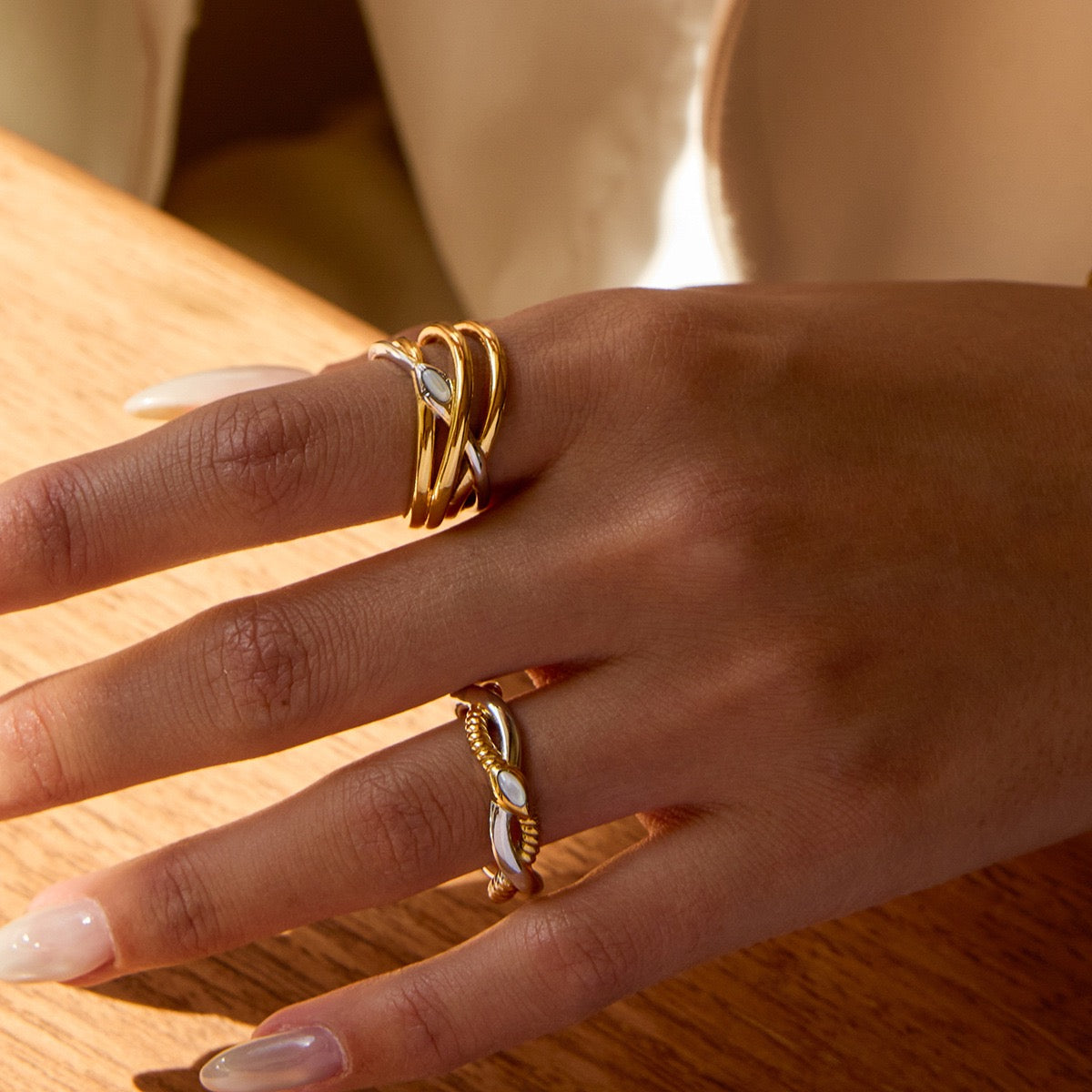 Twist snake ring