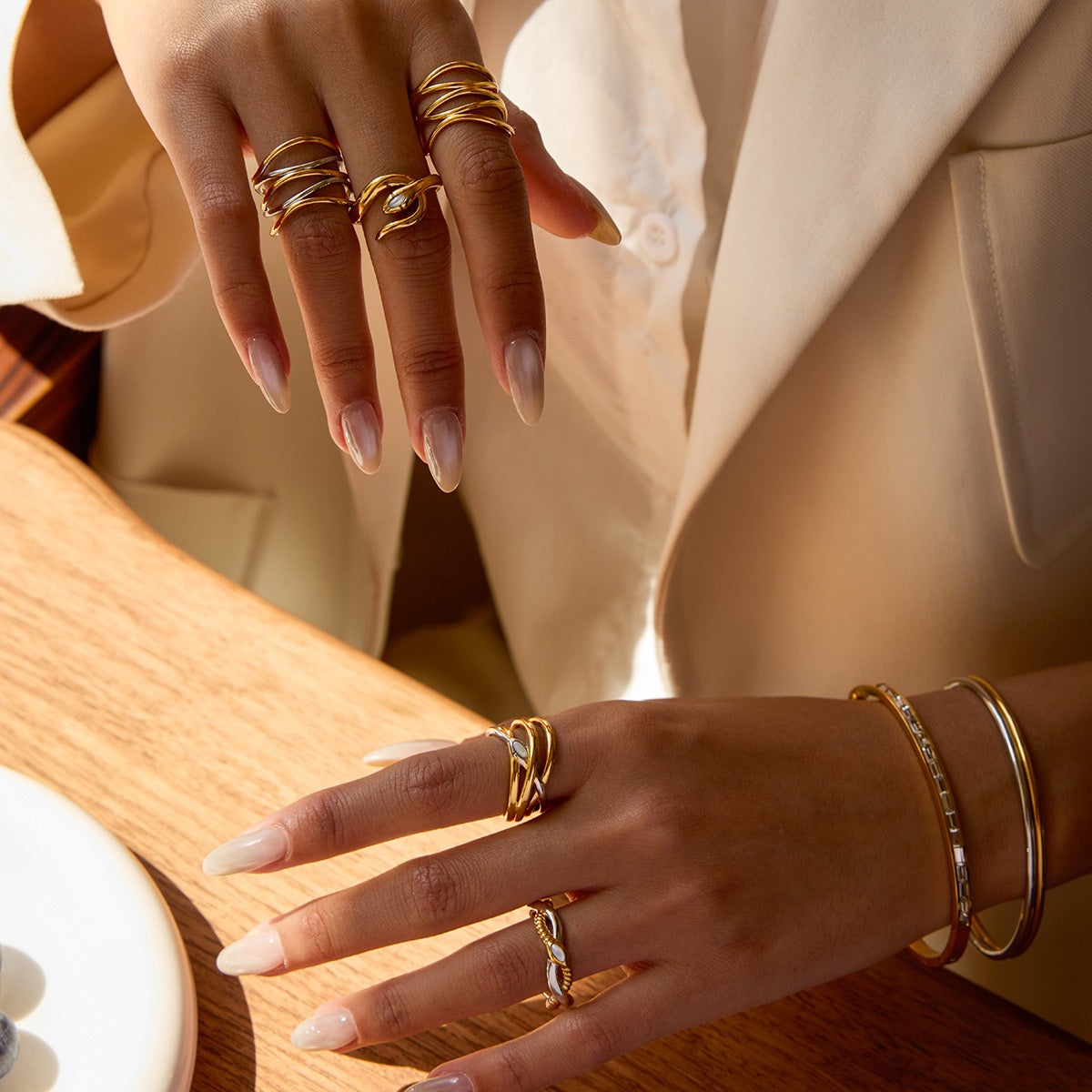 Twist snake ring