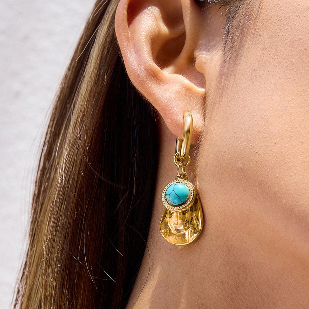 Blue turquoise hat hoops
