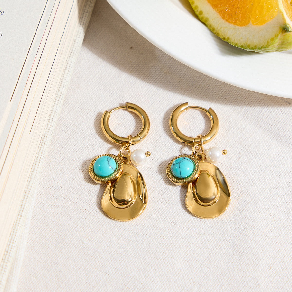 Blue turquoise hat hoops