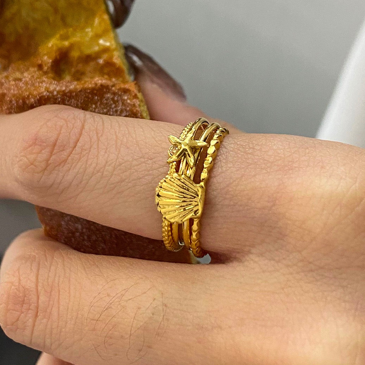 Stacking three rings set