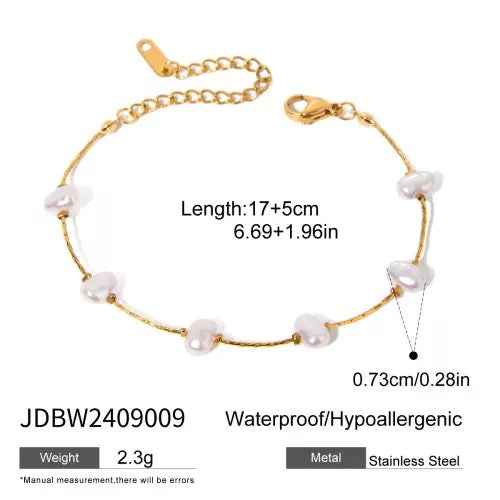 Pearly beady bracelet