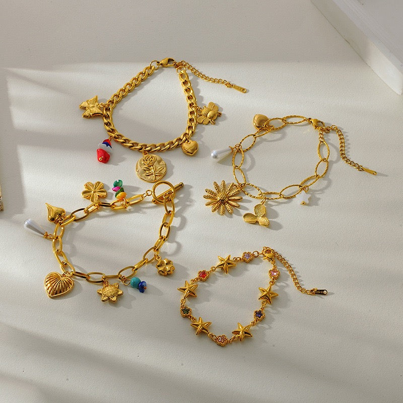 Starfish charm bracelets