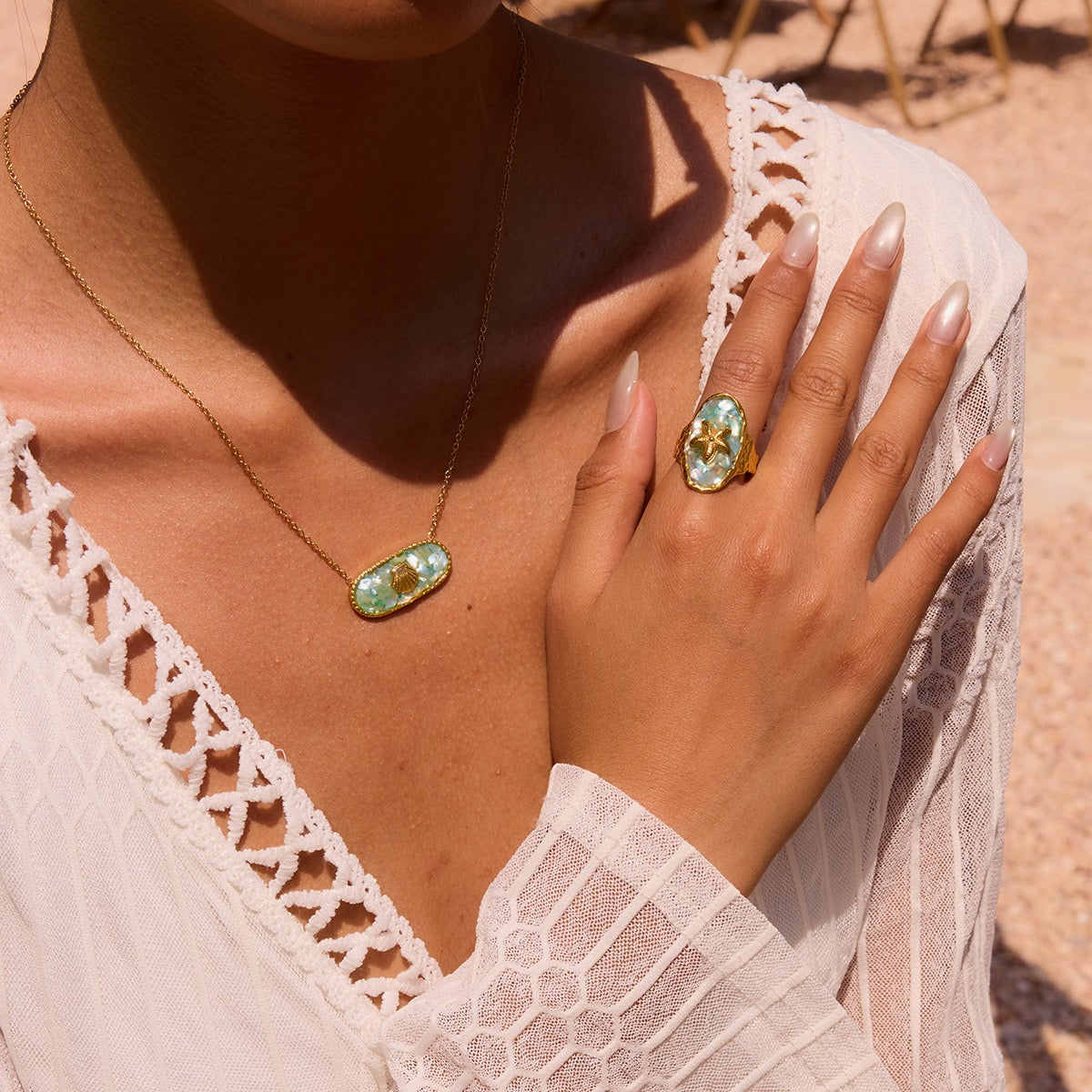 Blue starfish rings