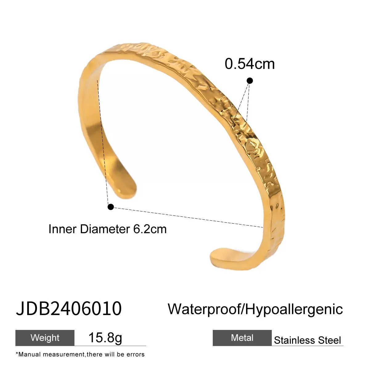 Hammer open bangle