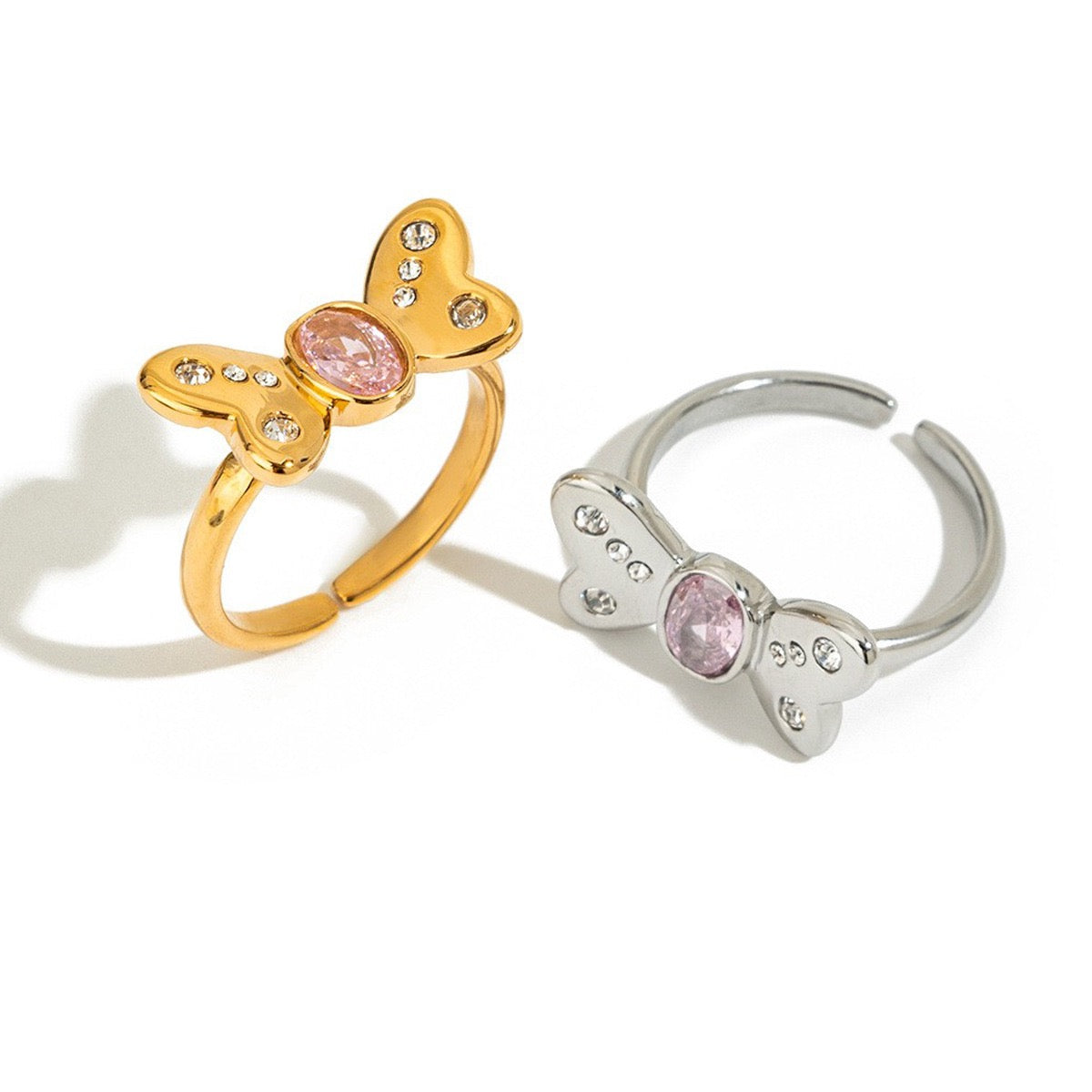 Pink bow ring
