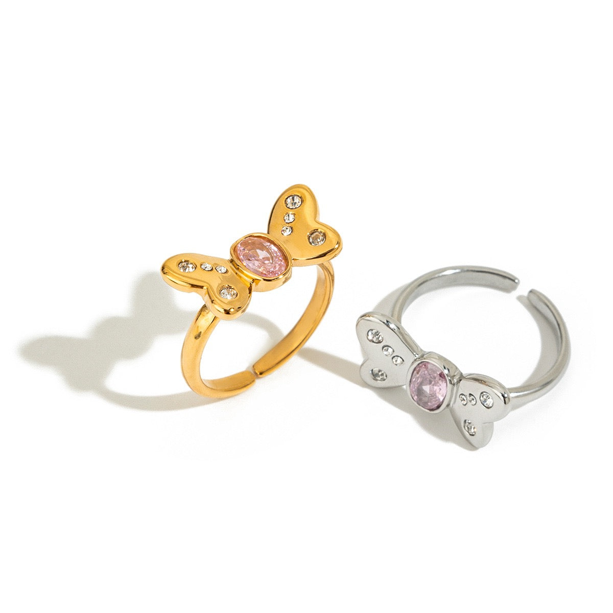 Pink bow ring