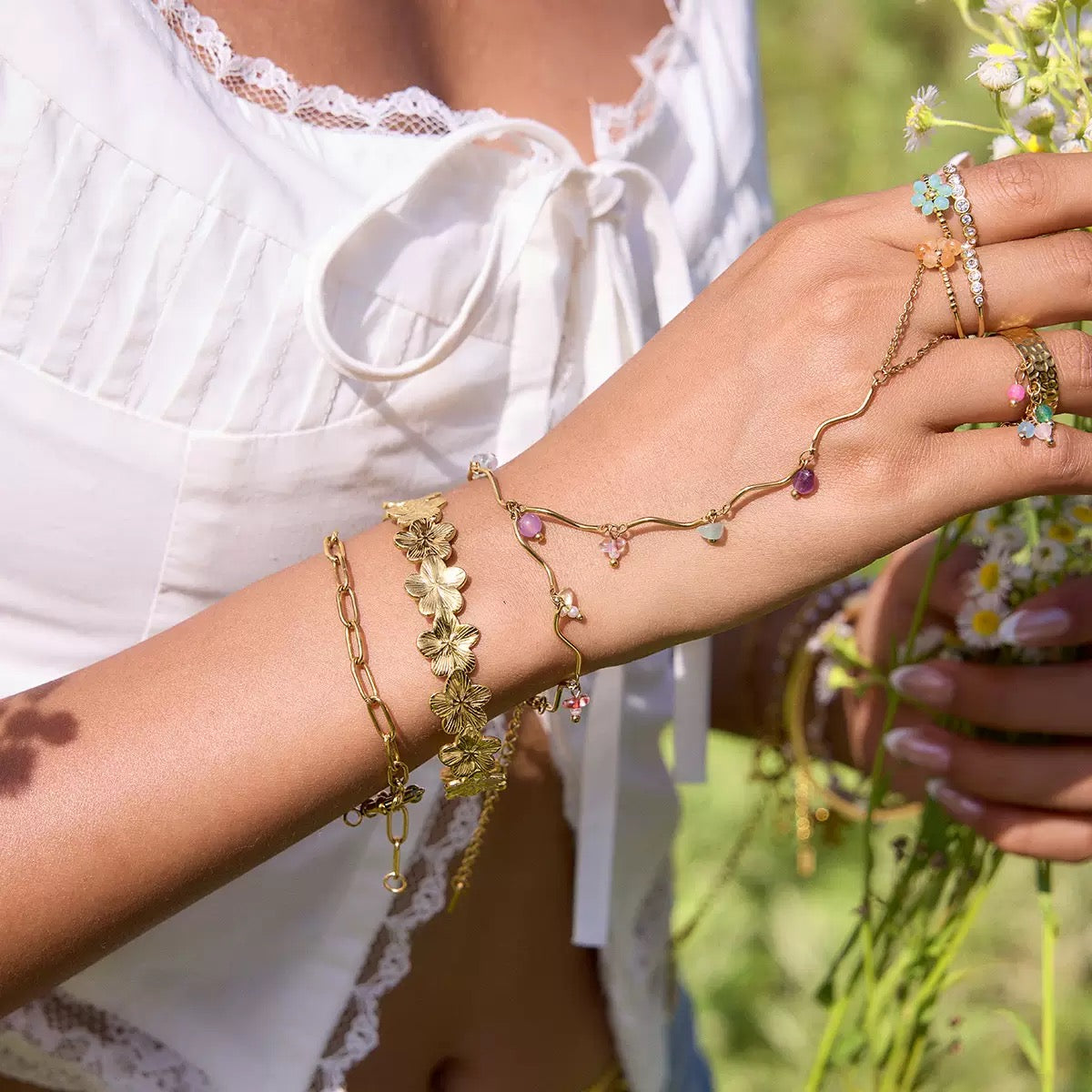 Yolanda Flower bangles