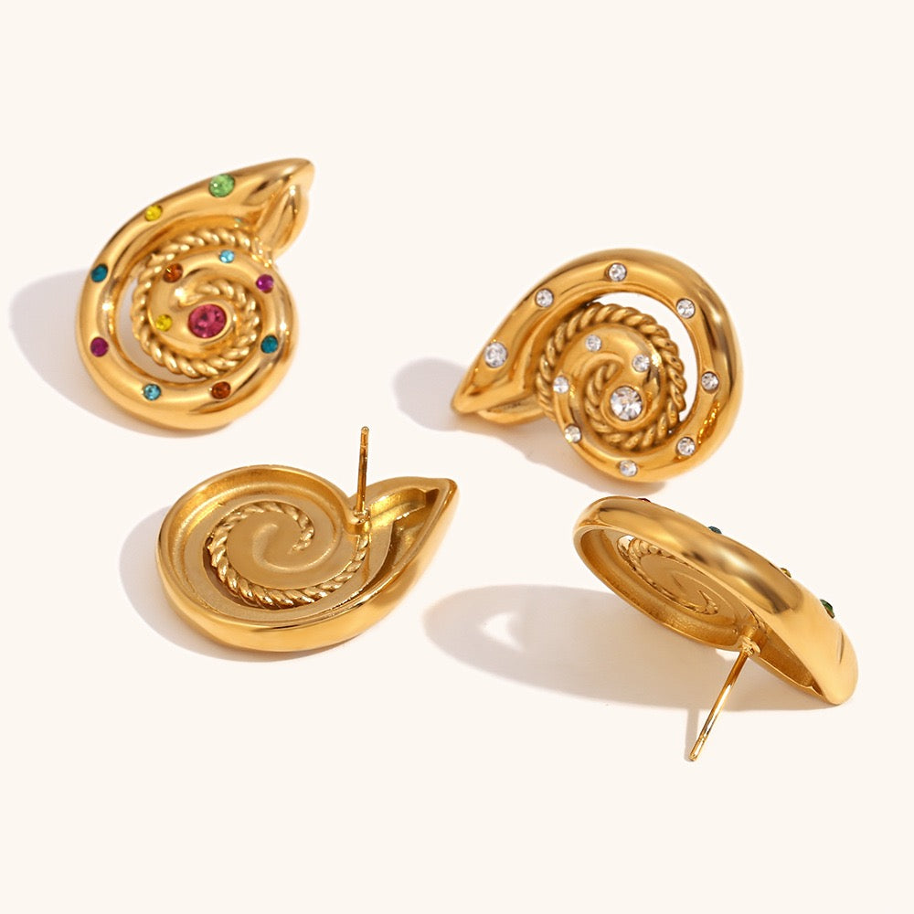 Bella swirl earrings