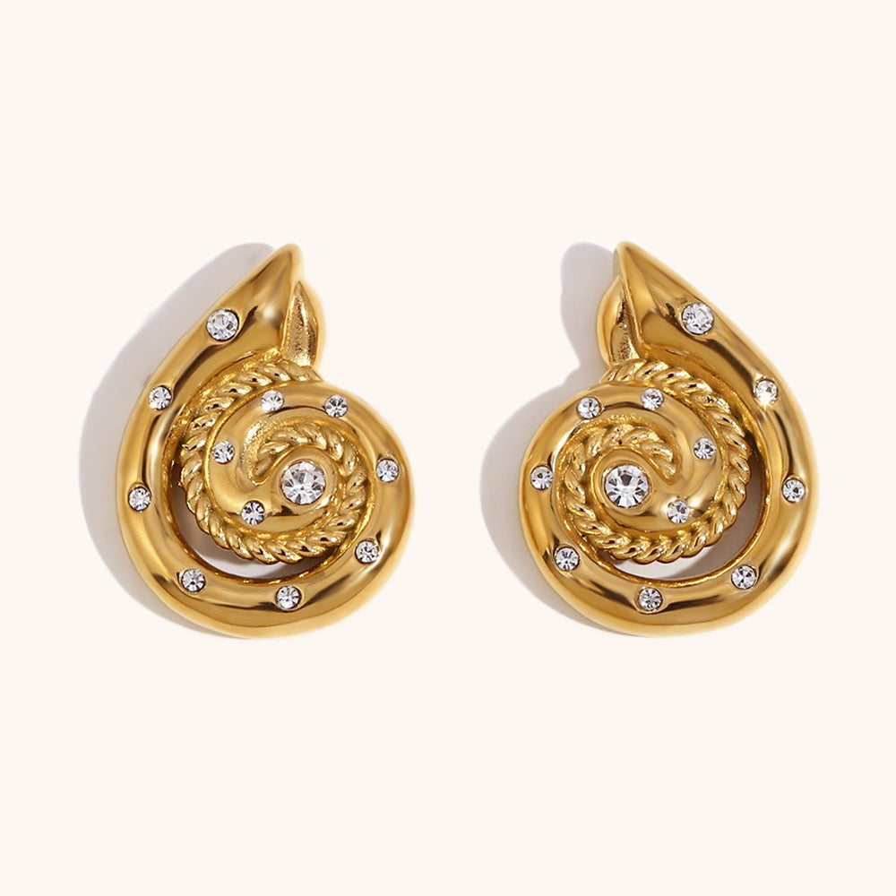 Bella swirl earrings