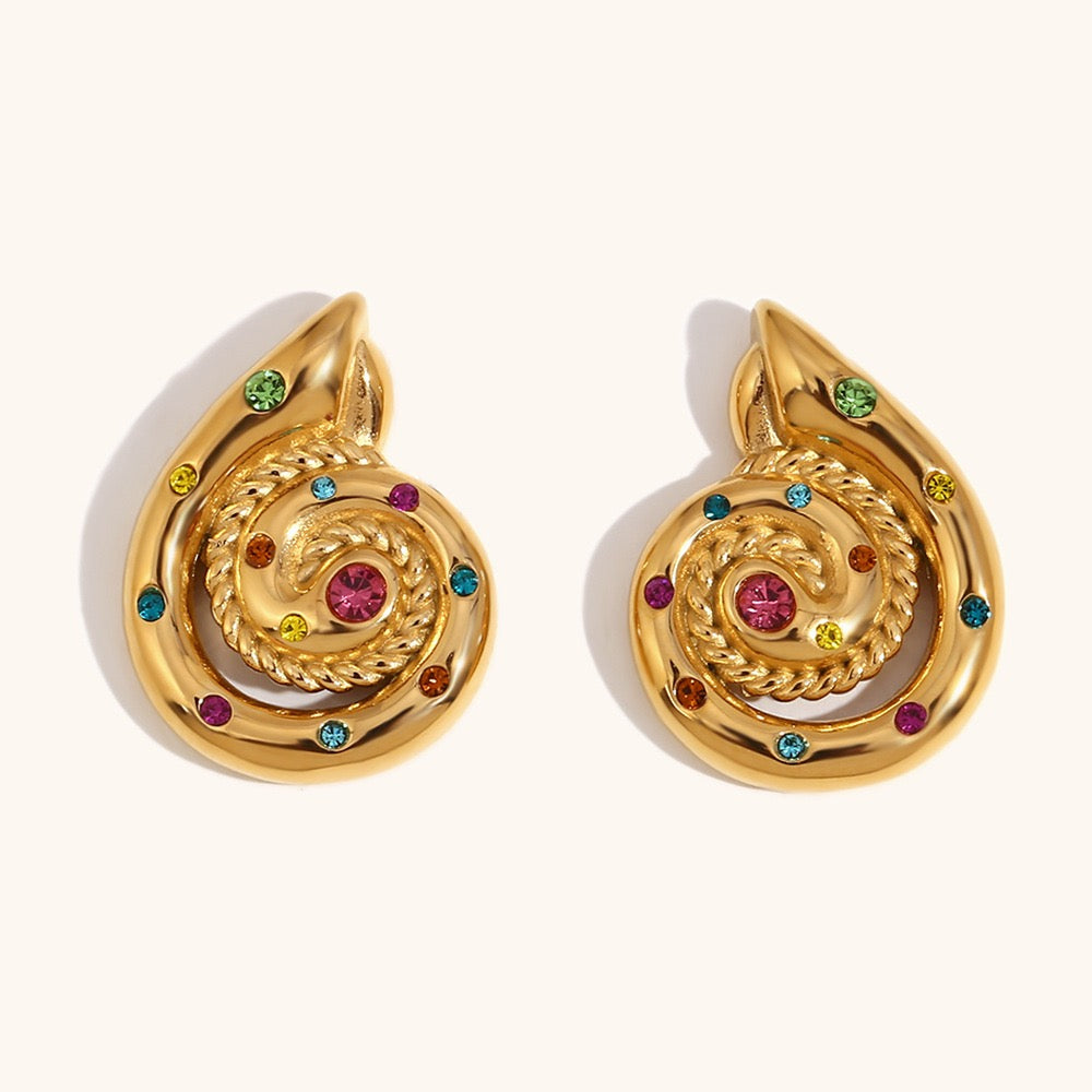 Bella swirl earrings