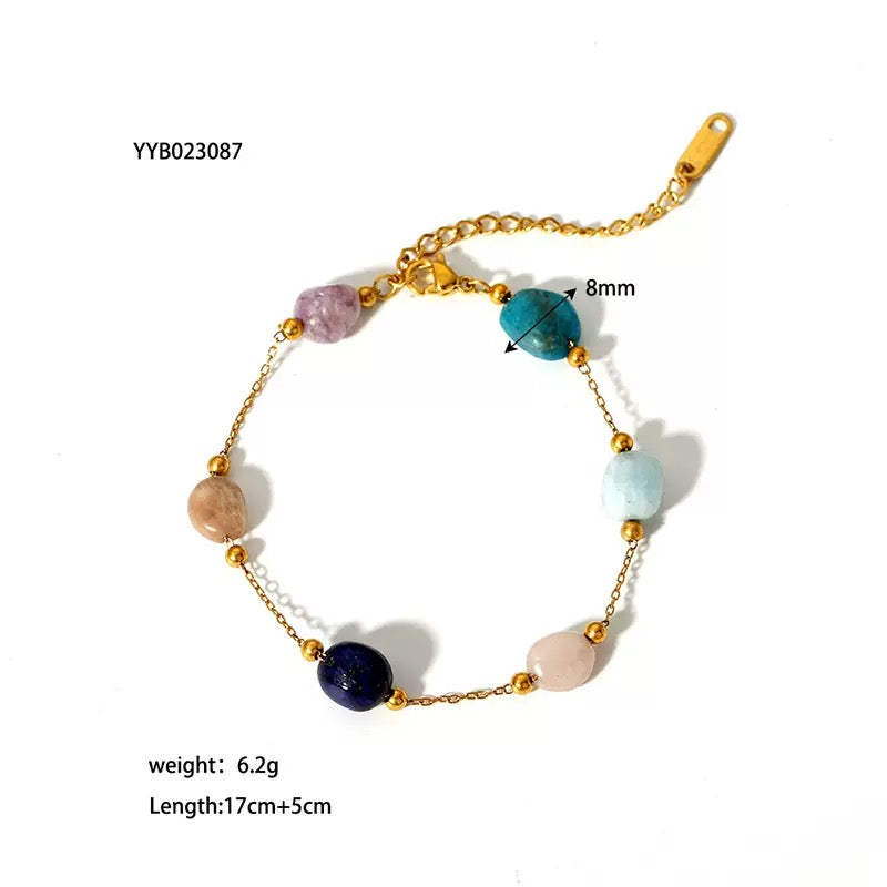 Leaah Colorful stones bracelet