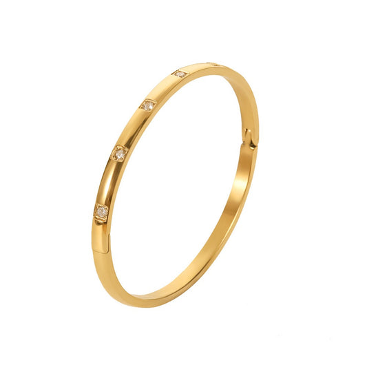 Zircon classic hoop bangle