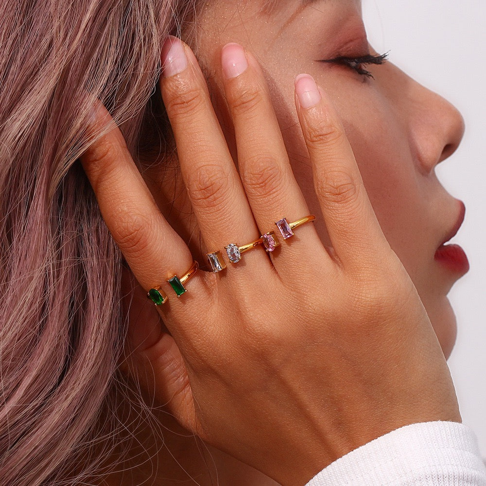 Double stone rings