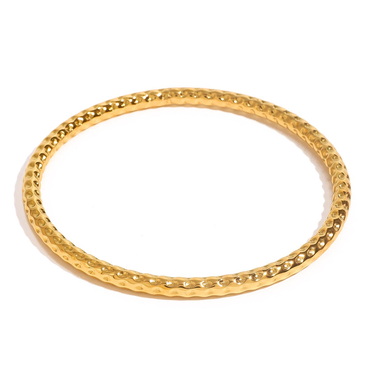 Hammer hoop bangle