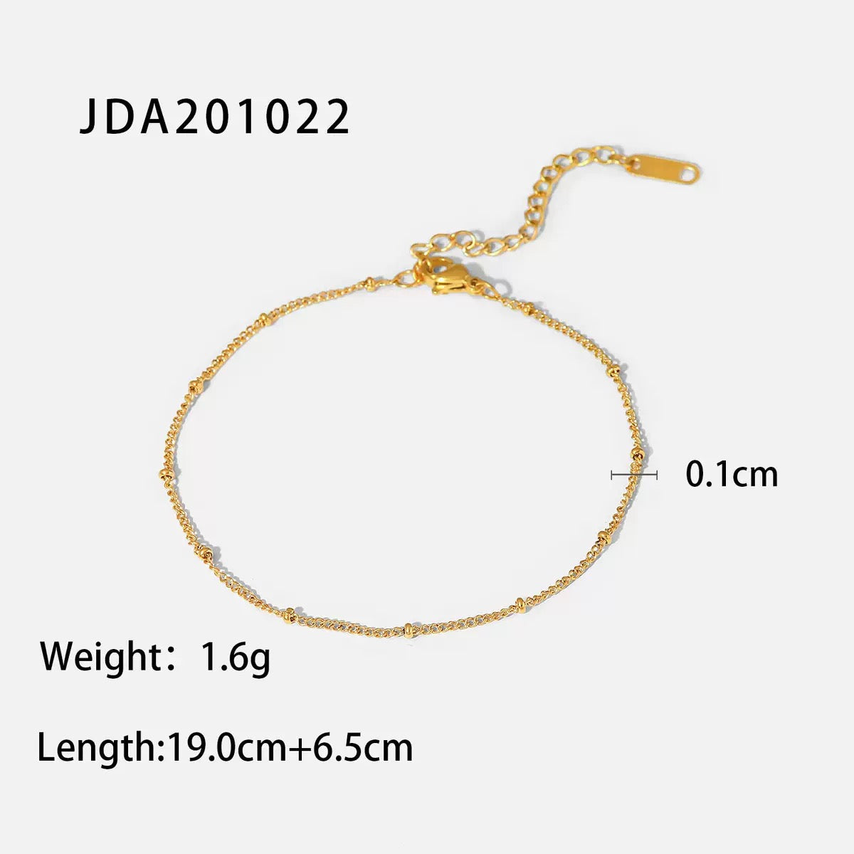 New York Beady simple anklet