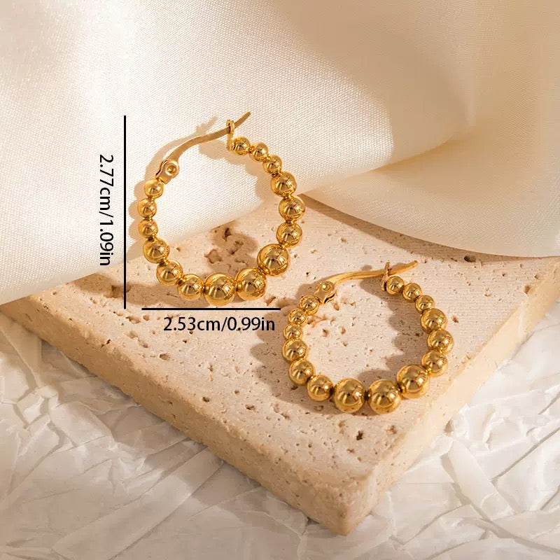 Beady hoops earrings