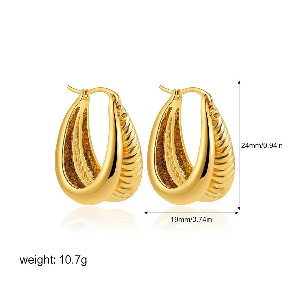Double hoop earrings